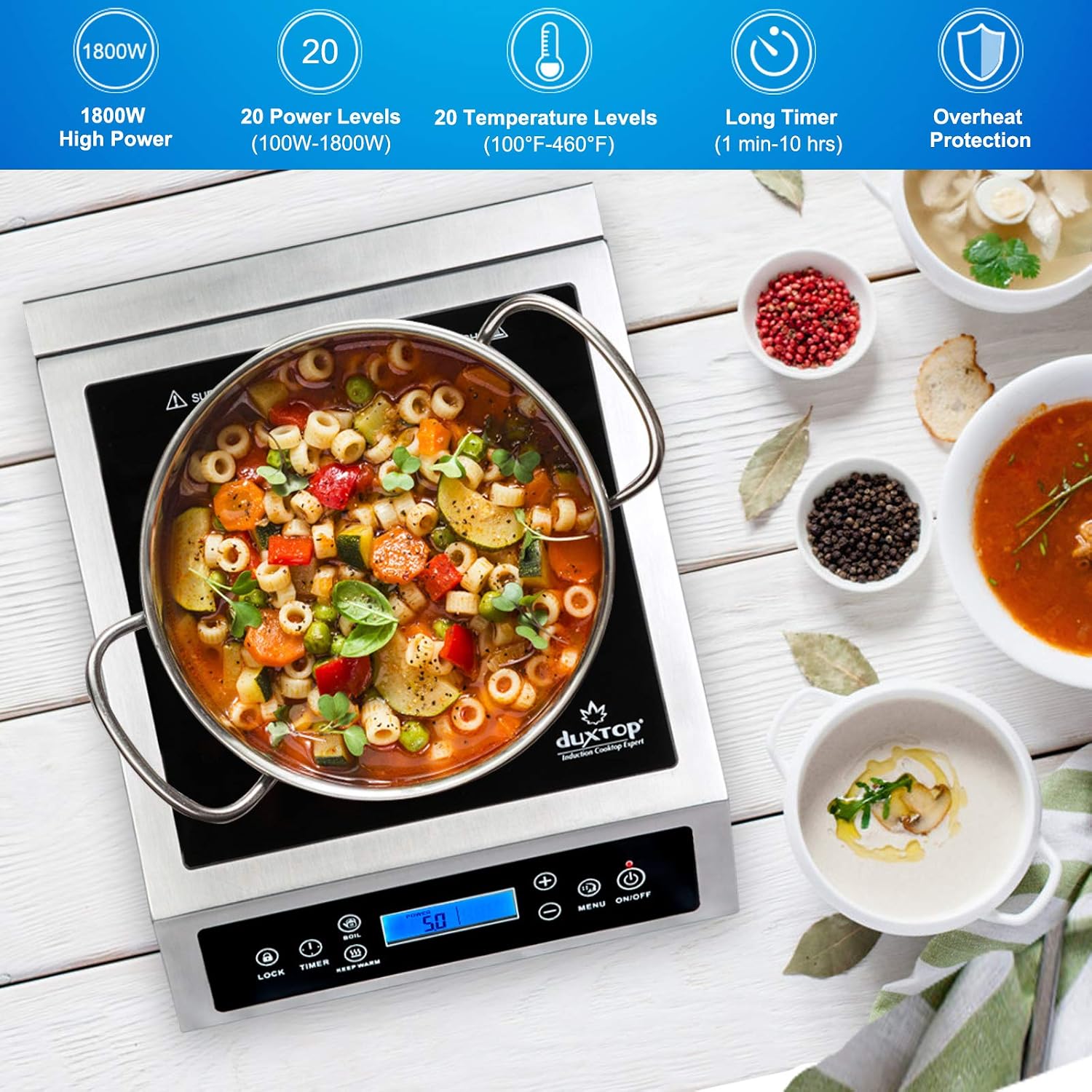전문가용 휴대용 인덕션 쿡탑, 상업용 레인지 카운터탑  - Induction Cooktop Portable 리뷰 및 가격