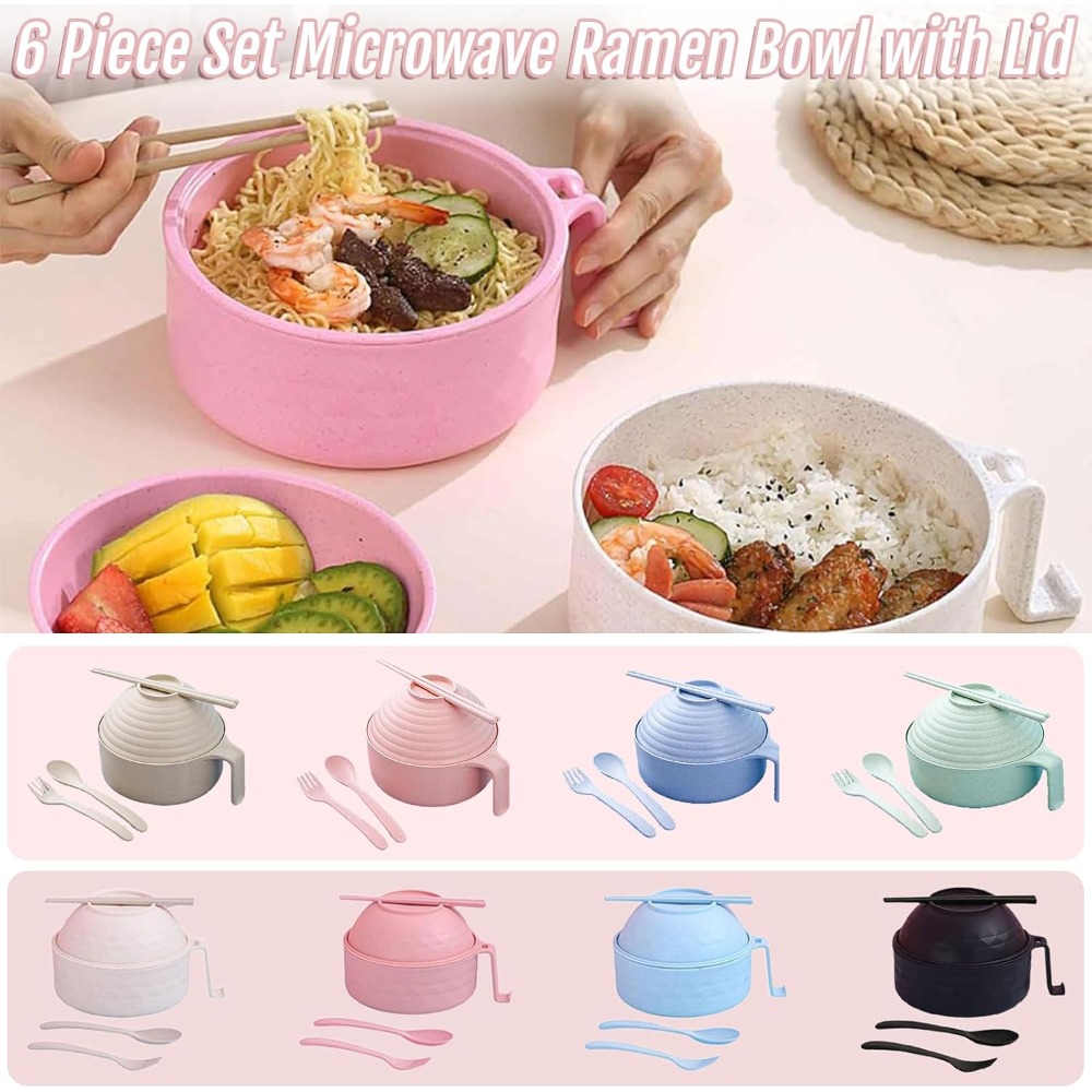 전자레인지 라면 그릇 6개 세트 라면 그릇 세트 뚜껑과 - Rice Cooker 리뷰 및 가격