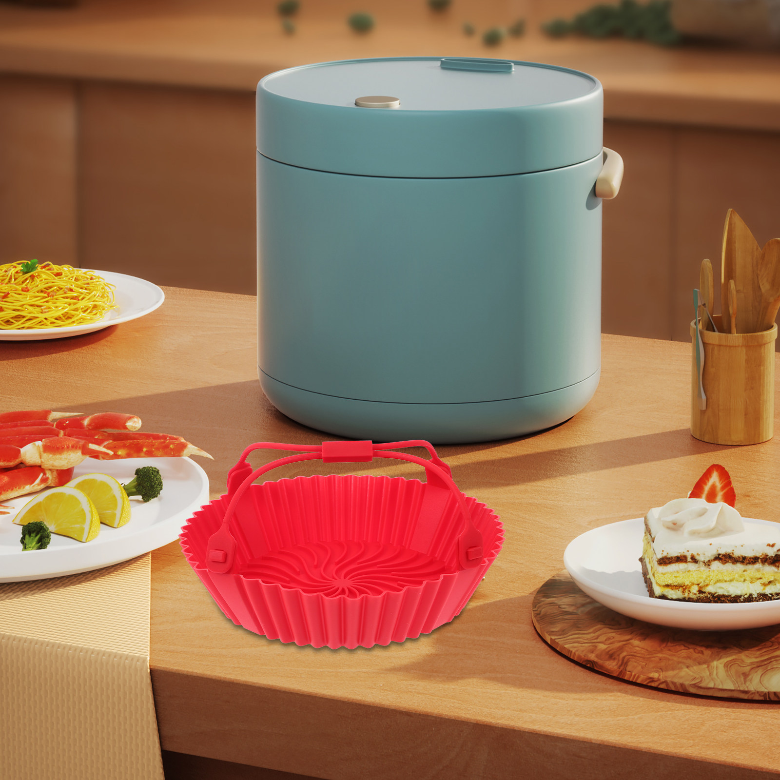 에어프라이어용 실리콘 팬, 눌어붙지 않는 코팅, 내열성 - Air Fryer 리뷰 및 가격