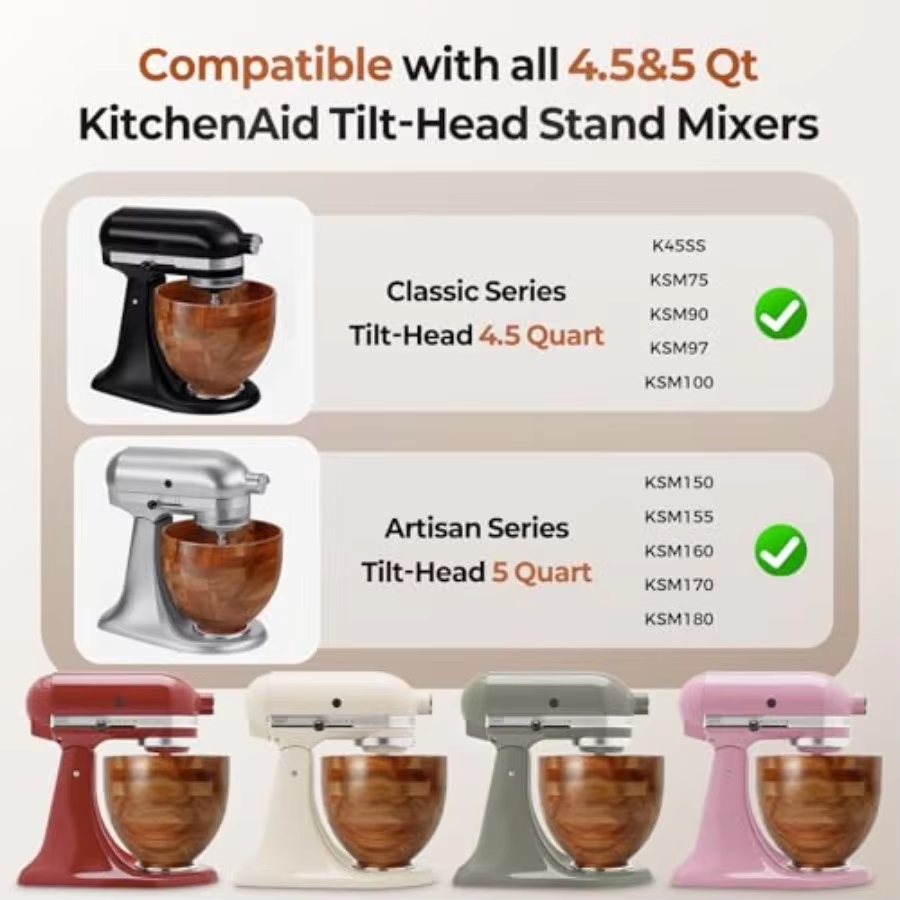홈베이커를 위한 스탠드 믹서 믹싱볼: 9.3x7.3인치 - Stand Mixer 리뷰 및 가격