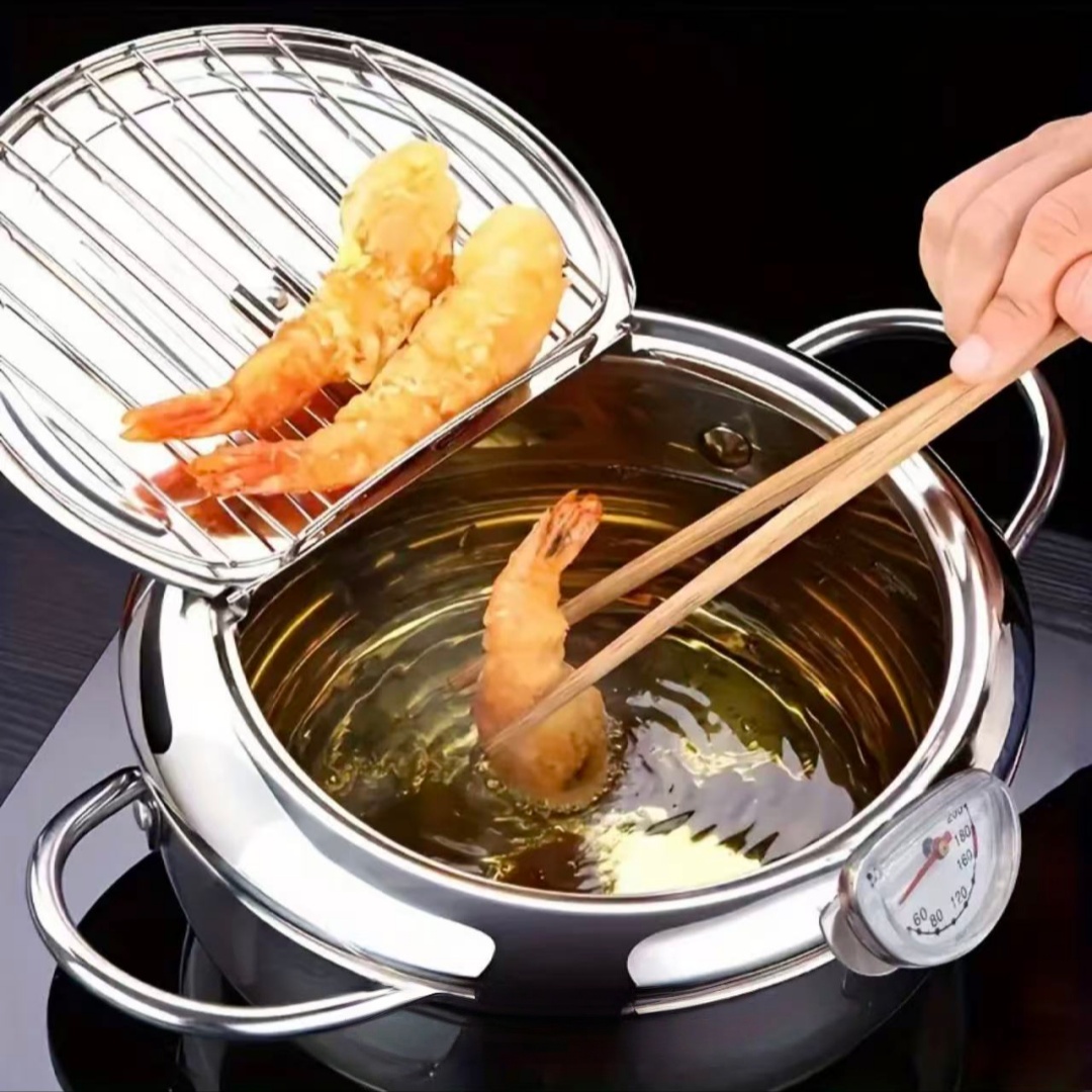 뚜껑이 있는 스테인리스 스틸 프라이팬, 온도 조절 및  - Induction Cooker 리뷰 및 가격