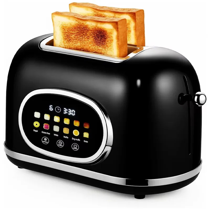 스마트 터치스크린 2슬라이스 토스터 레트로 스테인리스  - Toaster 리뷰 및 가격